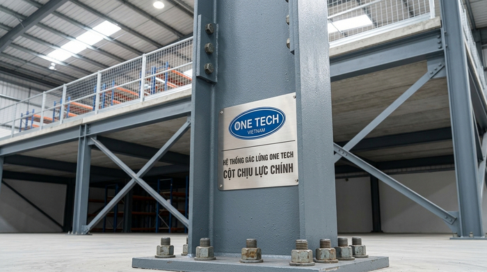 Cột trụ kệ sàn mezzanine chịu lực chính cho toàn bộ hệ thống