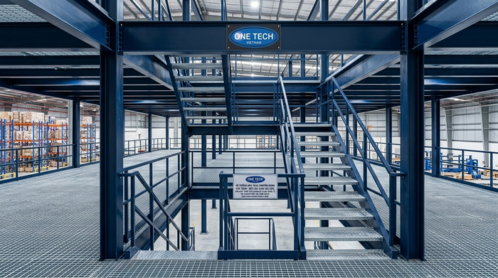 Kết cấu mezzanine chịu tải nặng cho kho công nghiệp