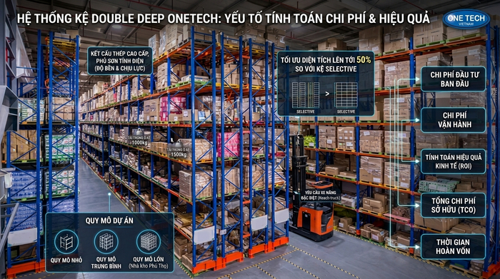 Báo giá kệ Double Deep Phú Thọ theo tải trọng và quy mô dự án