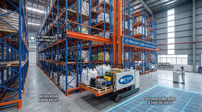 Báo giá Stacker-Crane Phú Thọ phụ thuộc vào mặt bằng và tải trọng kho