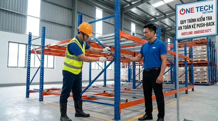 Bảo trì kiểm tra an toàn hệ kệ push back tại Phú Thọ