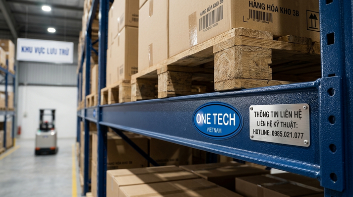 Chi tiết thanh beam của kệ narrow aisle chịu tải pallet trong kho