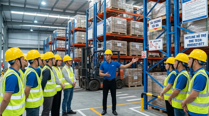 Đào tạo an toàn vận hành kệ kho Phú Thọ Đào tạo an toàn vận hành kệ kho Phú Thọ cho nhân sự kho trung chuyển