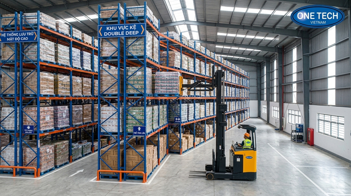 Kệ Double Deep cho kho xưởng tại KCN Thụy Vân Phú Thọ