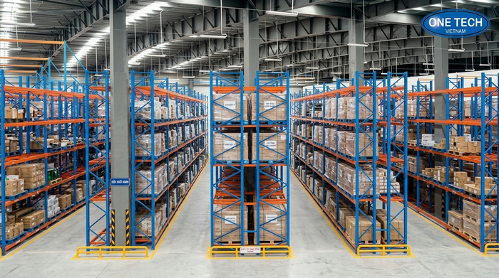 Cấu tạo tổng quan kệ Double Deep Phú Thọ trong kho pallet