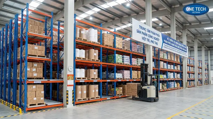 Kệ push back cho kho phân phối hàng hóa tại Việt Trì Phú Thọ