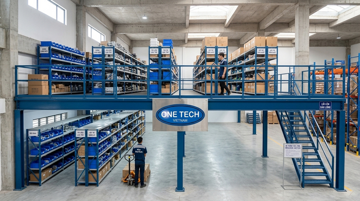 Kệ sàn Mezzanine Phú Thọ giúp tăng diện tích sử dụng kho