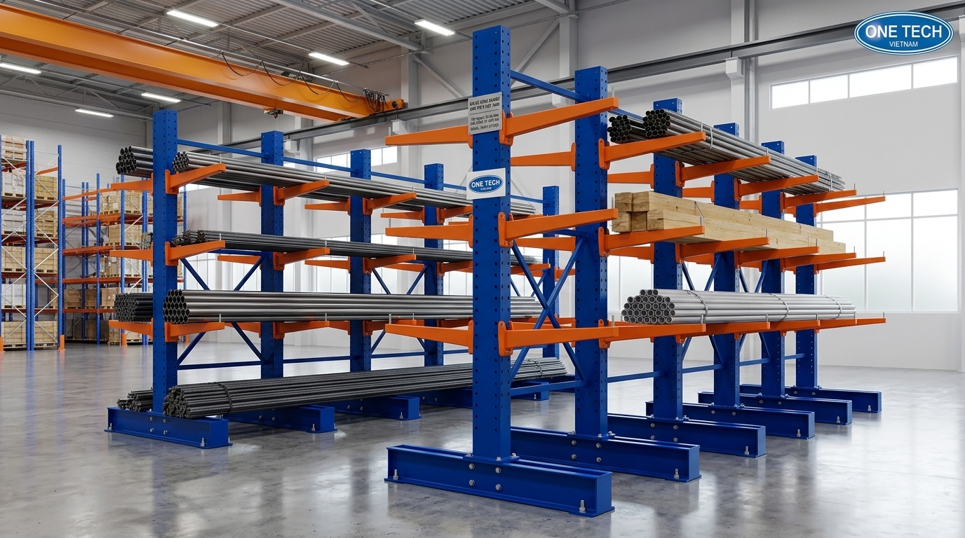 Kệ tay đỡ thép công nghiệp được sơn phủ bảo vệ bề mặt