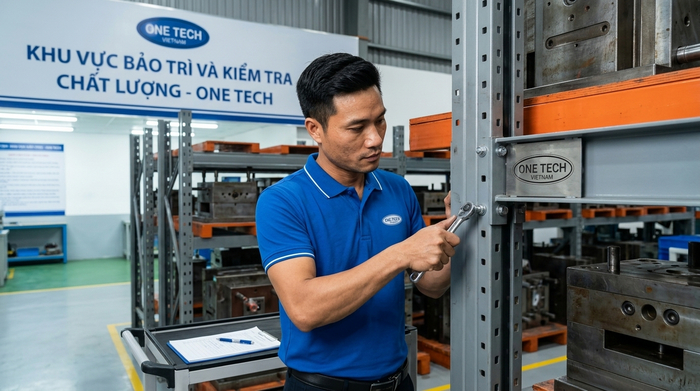 Kiểm tra bảo dưỡng kệ khuôn định kỳ trong nhà xưởng