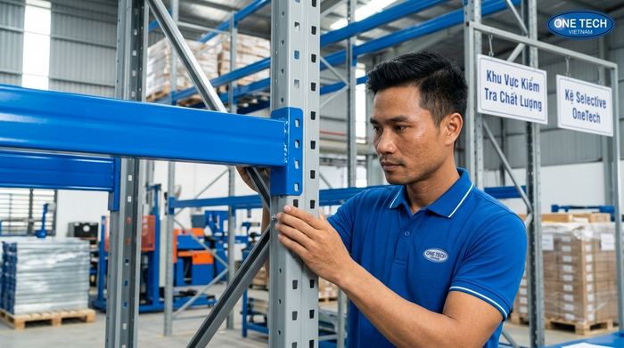 Kiểm tra chất lượng kệ Selective Phú Thọ Kiểm tra chất lượng kệ Selective Phú Thọ trước khi xuất xưởng