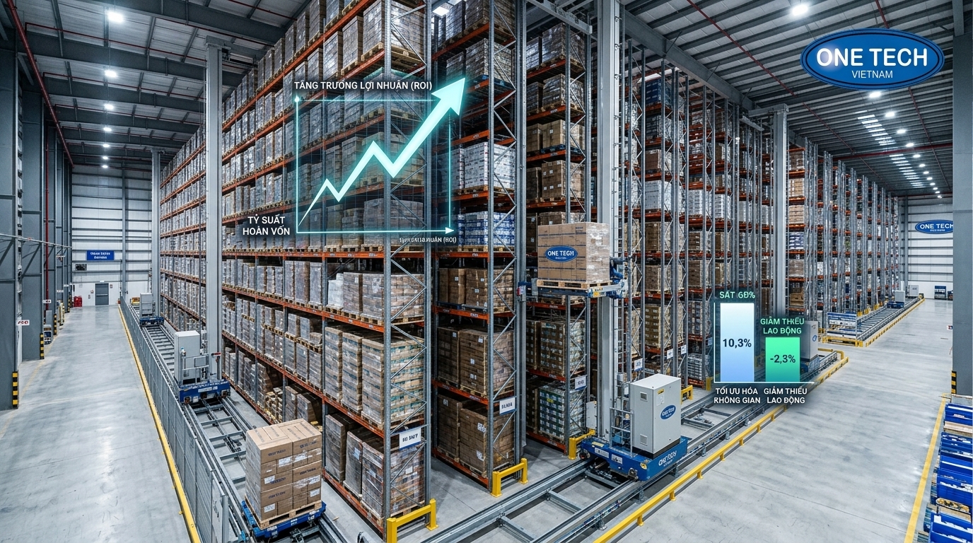 Lợi ích kinh tế và ROI khi đầu tư kệ kho ASRS Phú Thọ