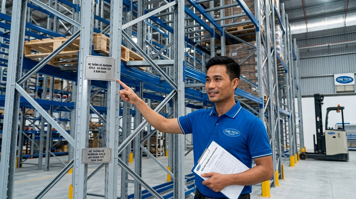 Nghiệm thu và bàn giao hệ thống kệ Narrow Aisle sau lắp đặt