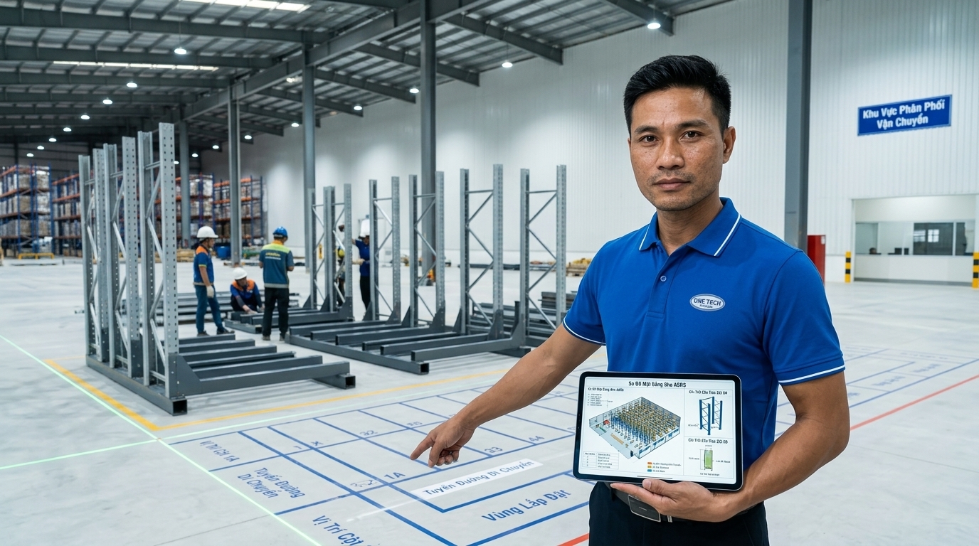 Quy trình khảo sát và lắp đặt kệ kho ASRS Phú Thọ