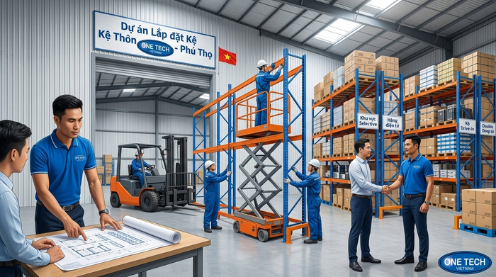 Quy trình lắp đặt kệ kho thông minh Phú Thọ từ khảo sát đến bàn giao