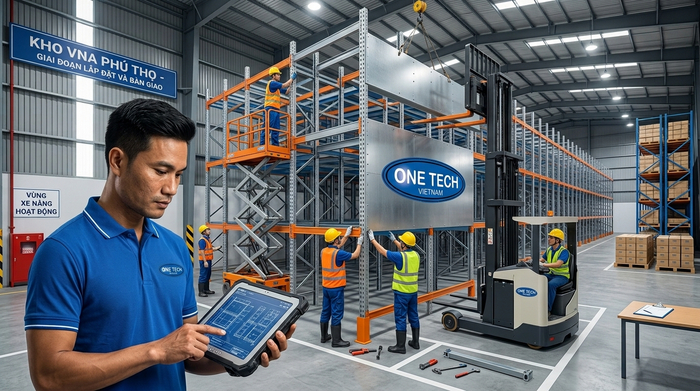 Quy trình lắp đặt kệ Narrow Aisle từ khảo sát đến bàn giao tại Phú Thọ
