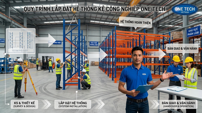 Quy trình triển khai kệ kho trung chuyển Phú Thọ Quy trình triển khai kệ kho trung chuyển tại Phú Thọ từ khảo sát đến bàn giao