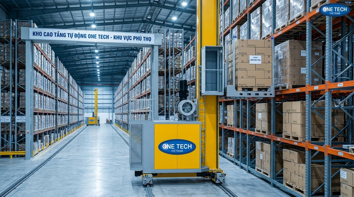 Stacker-Crane Phú Thọ giúp tối ưu mật độ lưu trữ trong kho cao tầng