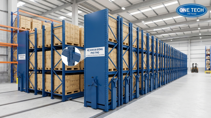 Tối ưu không gian lưu trữ bằng kệ kho di động Phú Thọ