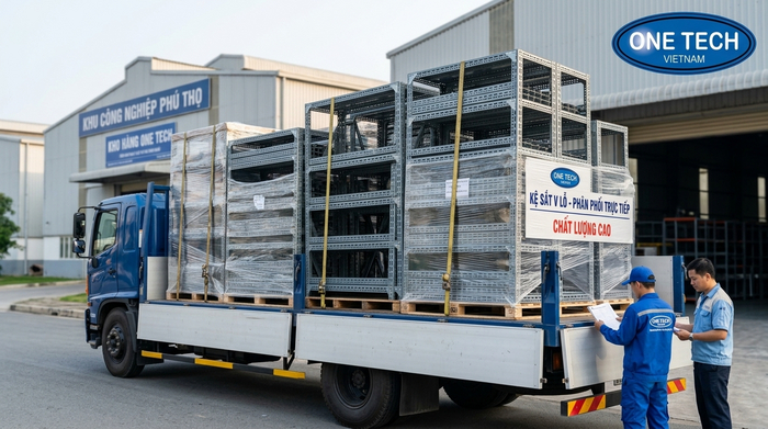 Xe chuyên dụng vận chuyển kệ sắt v lỗ tại Phú Thọ