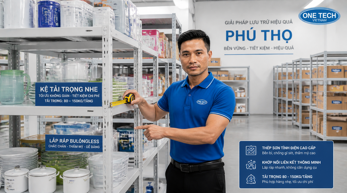 Bố trí kệ kho nhẹ giá rẻ Phú Thọ hợp lý