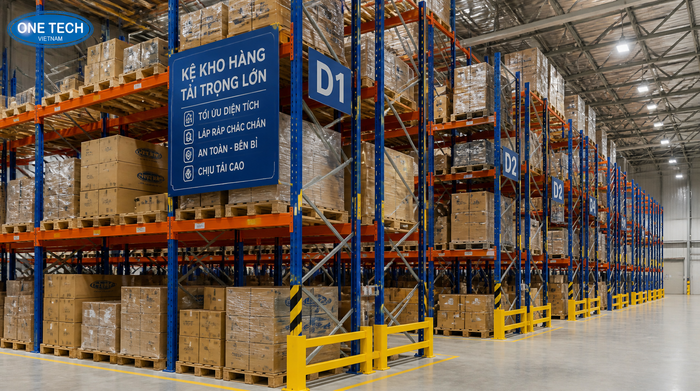 Kệ kho logistics Phú Thọ trong nhà kho công nghiệp
