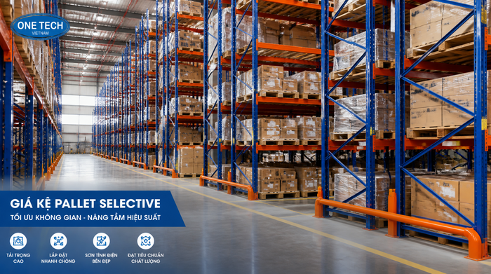 Kệ pallet Selective cho kho hàng tại Phú Thọ