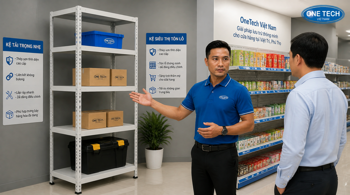 Kệ siêu thị tôn lỗ Phú Thọ cho cửa hàng tại Việt Trì