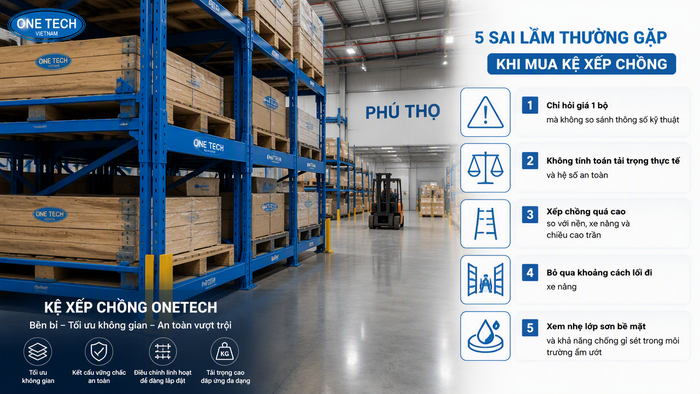 Lỗi thường gặp khi mua kệ xếp chồng Các lỗi cần tránh khi mua kệ xếp chồng Phú Thọ
