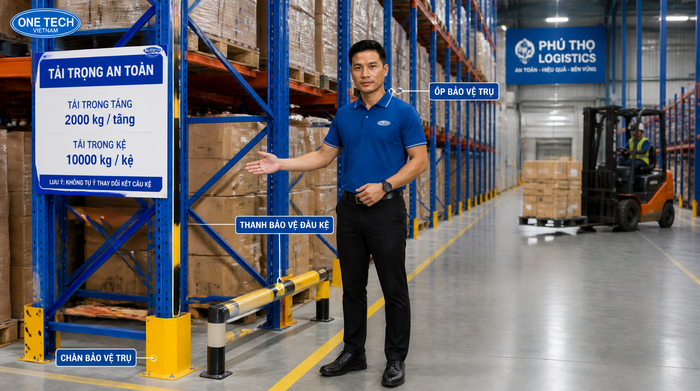 Phụ kiện an toàn cho kệ kho logistics Phú Thọ