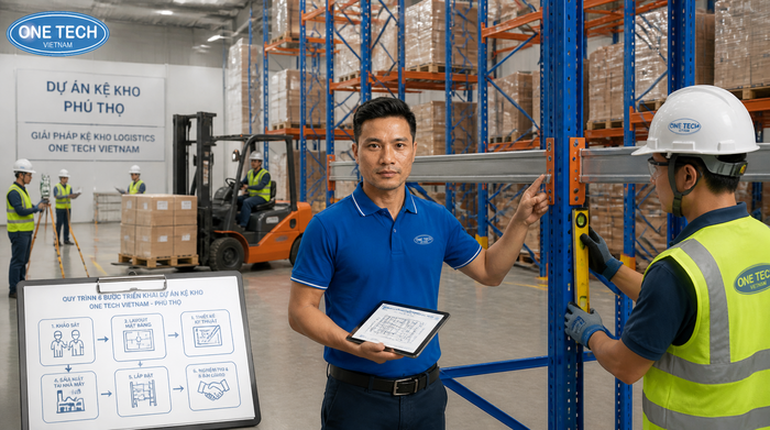 Quy trình lắp đặt kệ kho logistics Phú Thọ