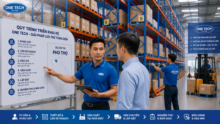 Quy trình lắp đặt thiết bị nhà kho Phú Thọ Quy trình lắp đặt thiết bị nhà kho Phú Thọ từ khảo sát đến bàn giao