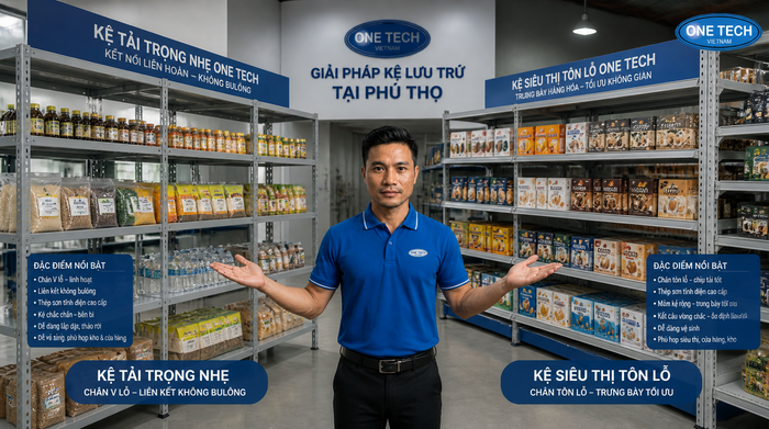 So sánh kệ tải trọng nhẹ và kệ siêu thị tại Phú Thọ