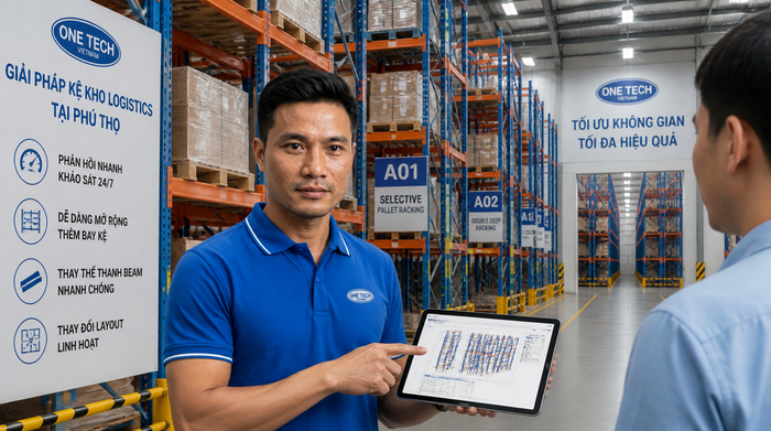 Tư vấn kệ kho logistics Phú Thọ bởi OneTech