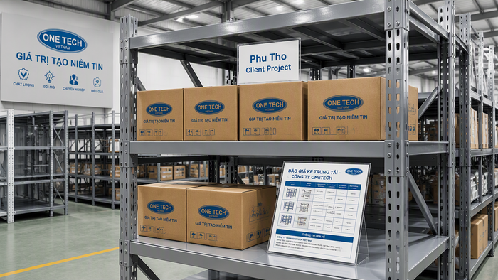 Báo giá kệ trung tải tại nhà máy cho khách hàng Phú Thọ