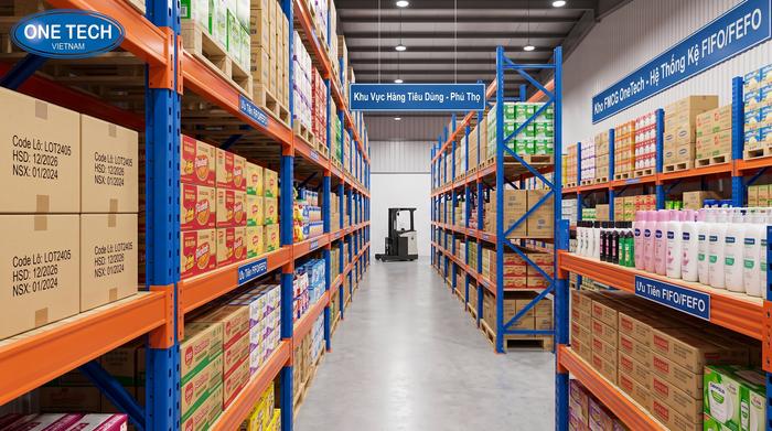 Kệ kho FMCG Phú Thọ dùng cho hàng tiêu dùng nhanh