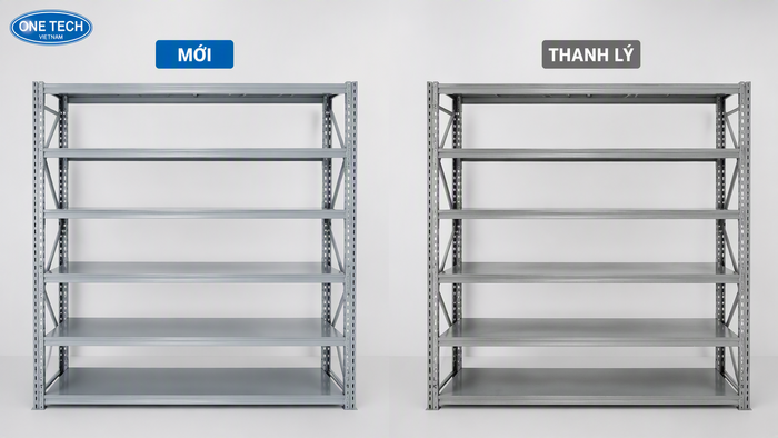 So sánh kệ trung tải mới và kệ kho trung tải thanh lý